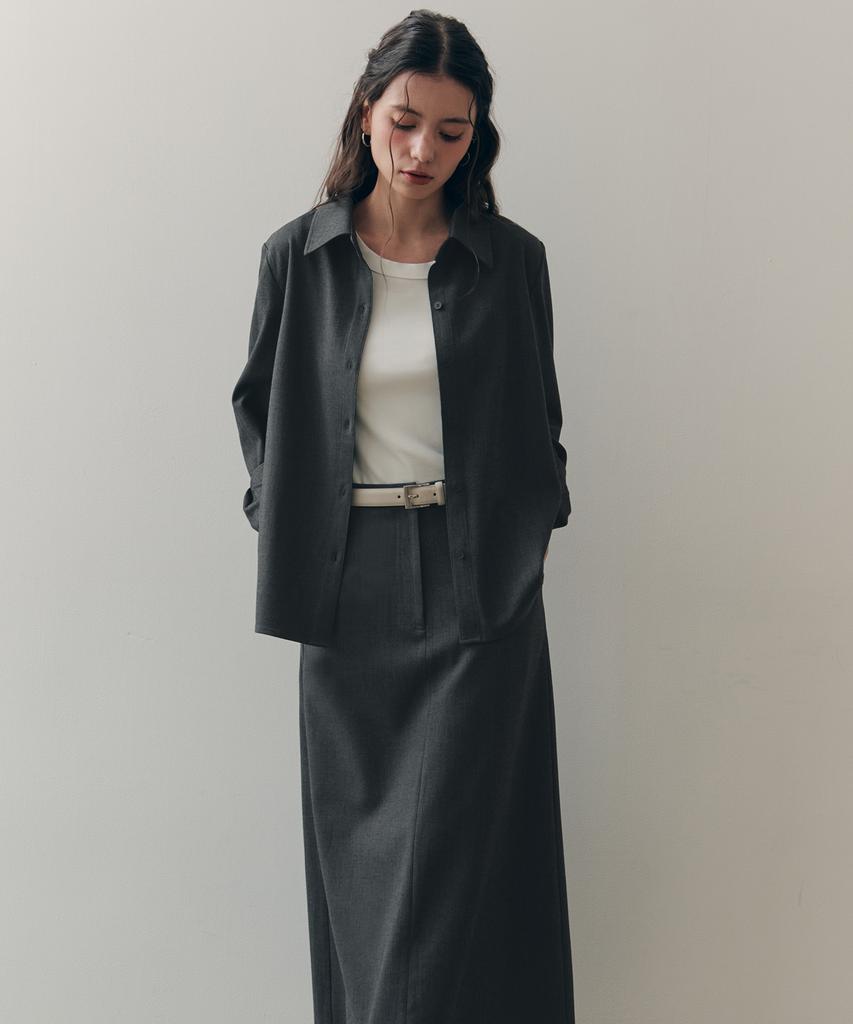 Zero Street Chloe Long Skirt / Charcoal
