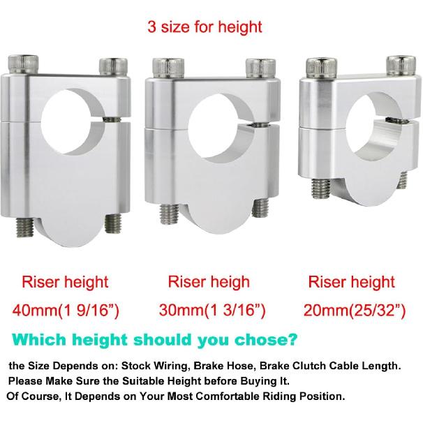 Handlebar Riser Motorcycle For CRF230F 22mm For CRF250F For CRF150 For CRF230L For CRF250L 7/8" Fat Bar Handlebar Mounting Riser With Clamps Bar