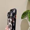 Leather Relif Cartoon Love Black White Heart Ins Shockproof Phone Case For Iphone 13 12 14 Pro Max 11 Promax Back Cover Capa