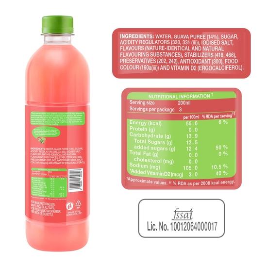 Paper Boat Schaukel Leckerer Guavensaft, Angereichert mit Vitamin D, Ohne GVO, 600 ml