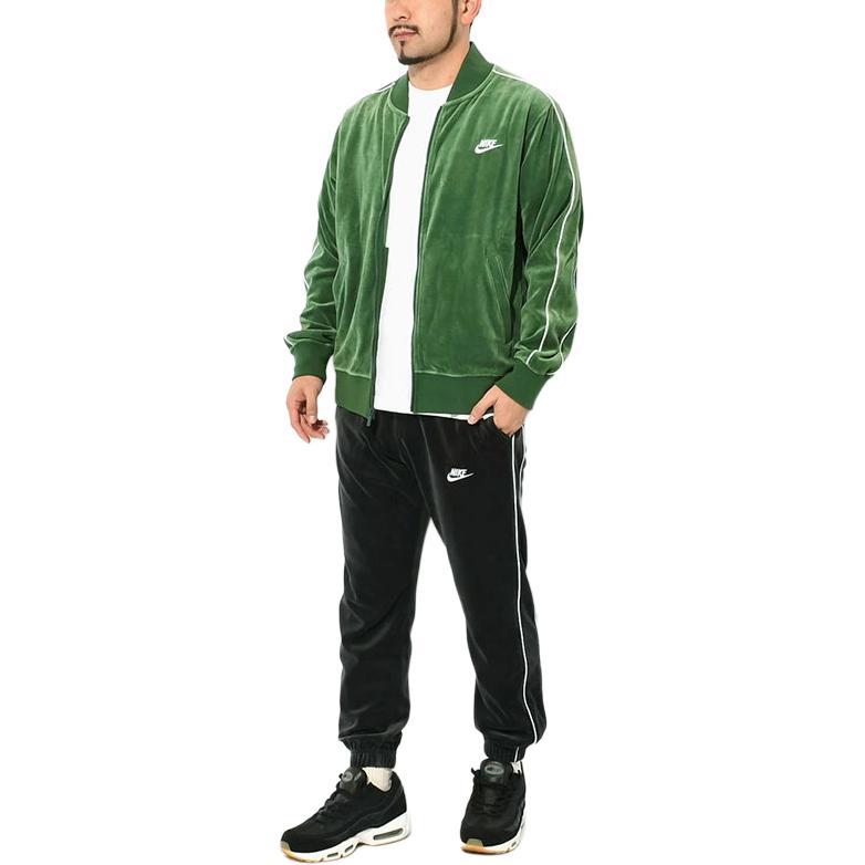 Nike Solid Color Baseball Collar Fitted Long Sleeve Jacket Men Jackets Green FB8232-323