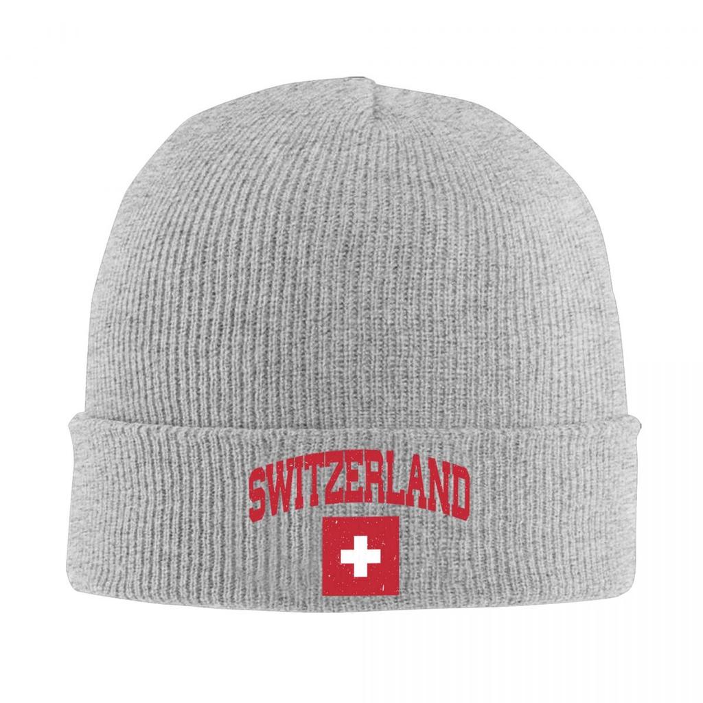 Coat Of Arms Of Switzerland Flag Warm Knitted Cap Winter Knit Bonnet Hat Skullies Beanies Hip Hop Caps for Unisex