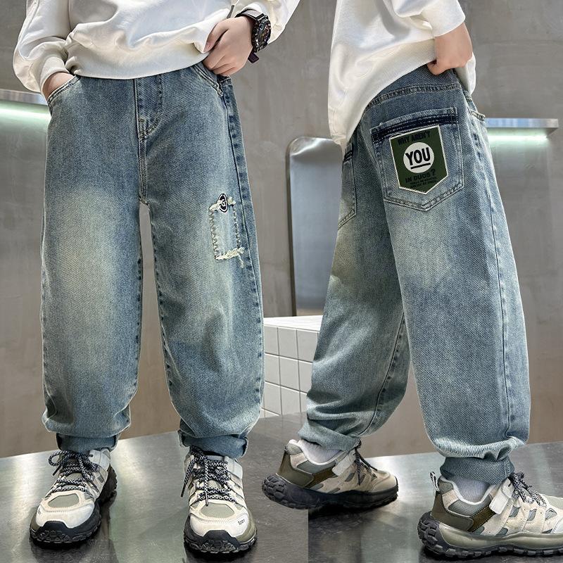 Children's Jeans Autumn Wear Handsome Boys Spring and Autumn Style Handsome Versatile Jeans