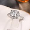 Lindon Classic Copper Alloy Zircon Ring Ladies Jewelry Wedding Promise Party Gift