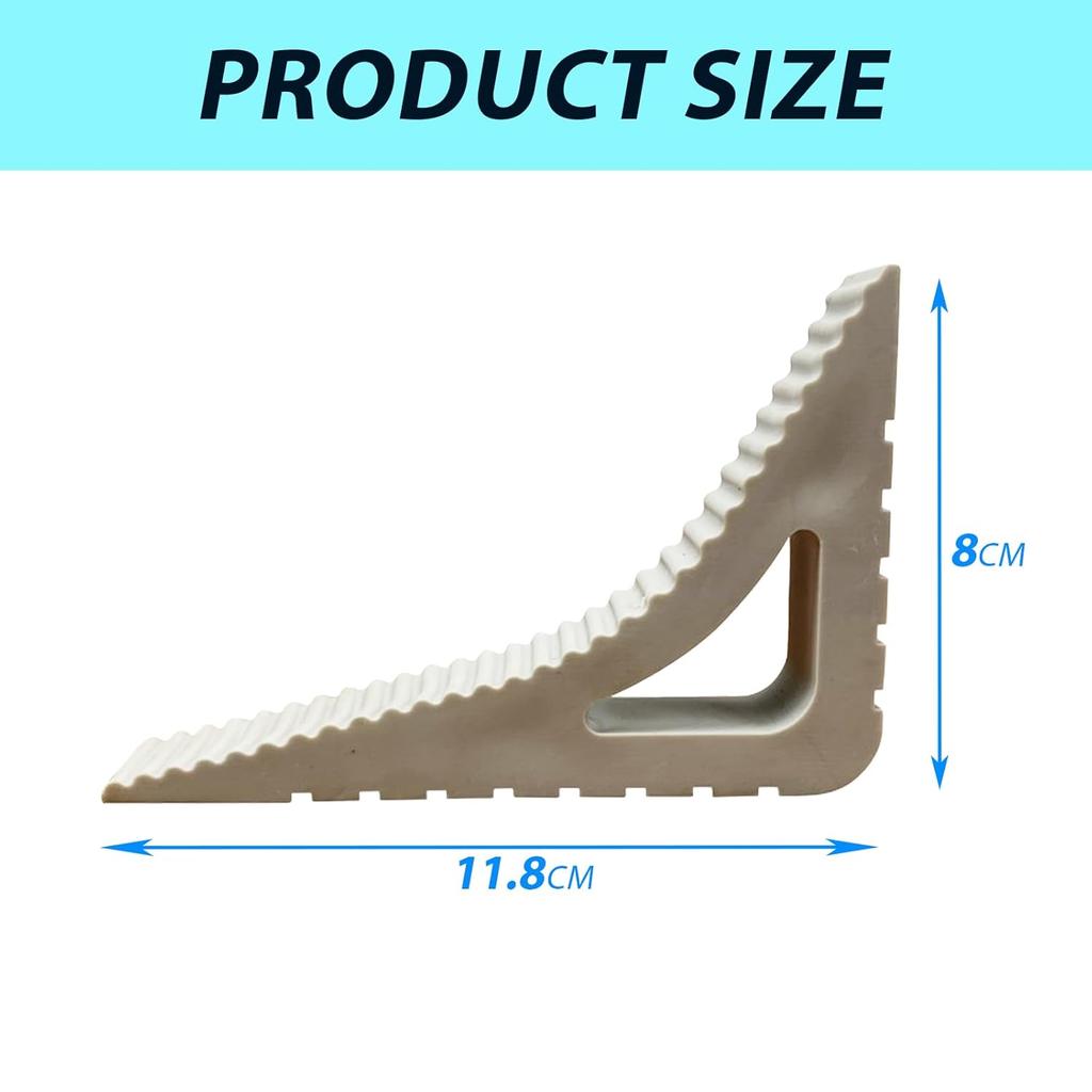 Safety Triangle Door Stopper – Heavy‑Duty Non‑Slip Rubber Wedge with Protective Edge for Home & Office Doors
