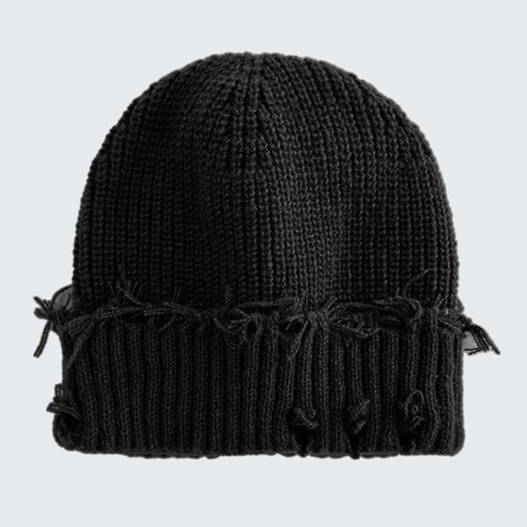 Ladies' Adult Knitted Hat, Woolen Hat, Perforated Hat, Versatile And Eye-catching, Small Face