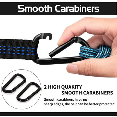 Solid Color Parachute Hammock with Hammock Straps and Black Carabiner Camping Survival Travel Double Person Outdoor