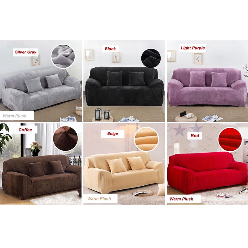 Fashion 1-4 Seaters Thick Plush Recliner Sofa Covers Retro Recliner Sofa Cover Soft Couch Slipcover