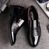 Herren Business Slip on Oxford PU Leder Atmungsaktive spitze Zehenschuhe