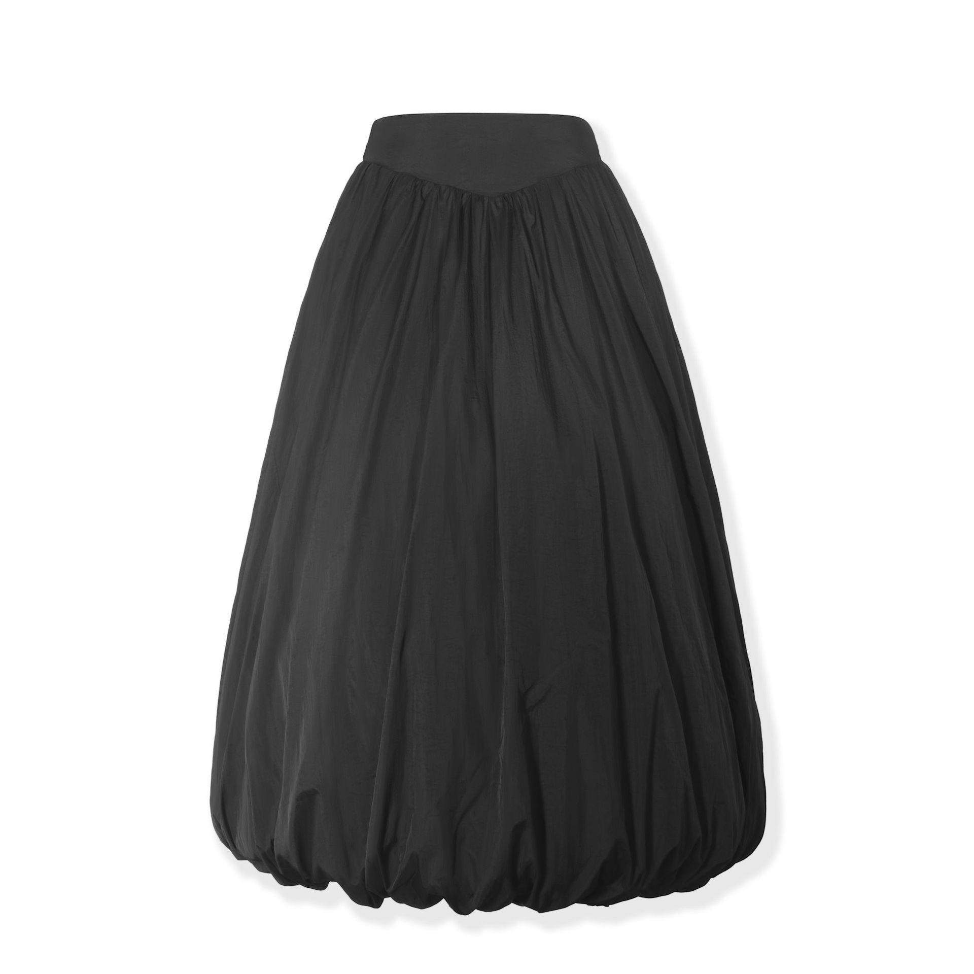 

Euro-American Sports Style High-Waisted A-Line Knit Tulip Skirt - Women s Solid Color Bodycon Mid-Length One Size чорний