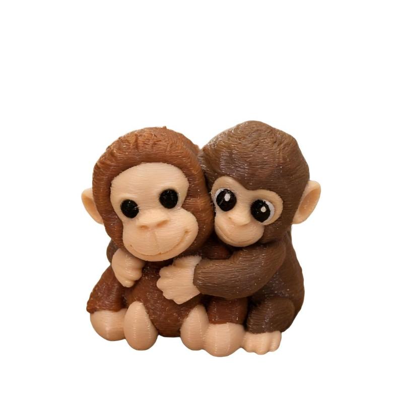 Protect Monkey Keychain Bag Pendant Punch The Monkey Design Cute Cartoon Anime Gift For Kids Backpacks B