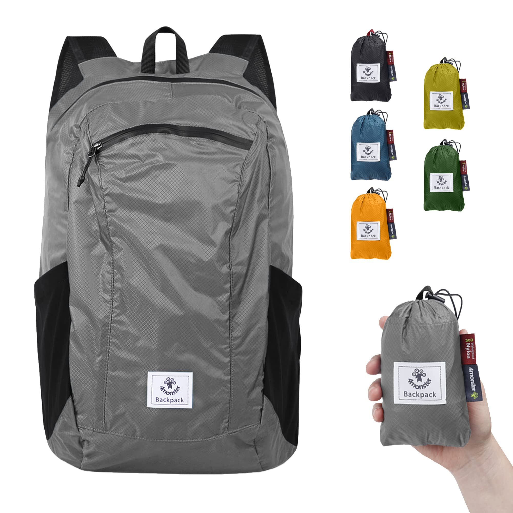 

[4Monster] Outdoor Backpack, Folding Rucksack, Portable Rucksack, Lightweight, Folding Rucksack, Ultra Light, Large Capacity, Waterproof, Foldable