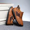 2024 Men Leather Casual Walking Shoes New Arrival Mens Comfortable Loafers Mens All-match Slip On Shoes Monk Strap Flats