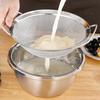Stainless Steel Flour Sieve with Double Handle Food Filter Juice Strainer Noodle Drainer Skimmer Kitchen Cooking Utensil