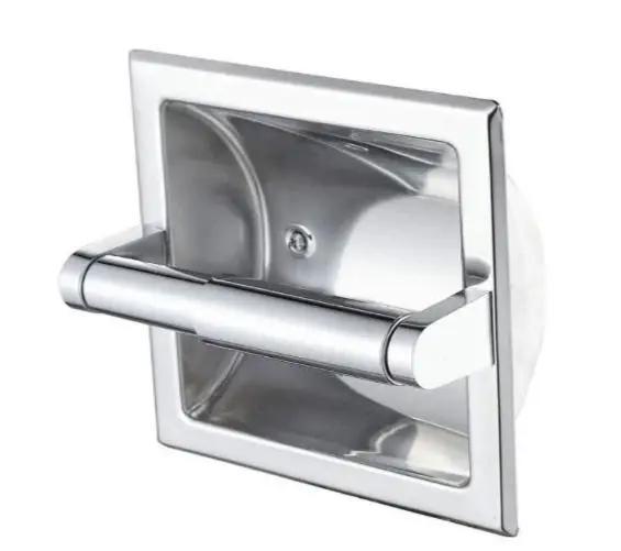 2025 New Toilet Paper Holder with Mounting Bracket Bathroom Wall Mount  Black Metal Toilet Paper Holder Recessed