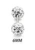 Double-Headed Rhinestone Round Ball Stud Earrings for Women, Luxe Versatile Ear Cartilage Studs, Super Shiny High-End Screw Earrings