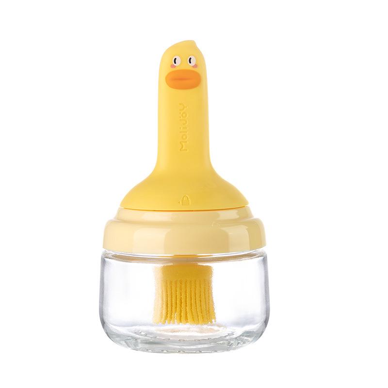 Silicone Barbecue Oil Brush with Integrated Bottle - Heat Resistant, Food Grade for Baking