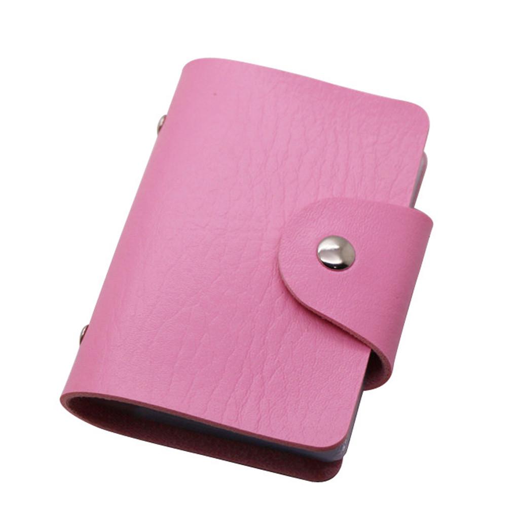 

Новый пакет для банковских карт, сумка для нескольких карт, унисекс, креативный набор карт, 24 позиции карты розовый