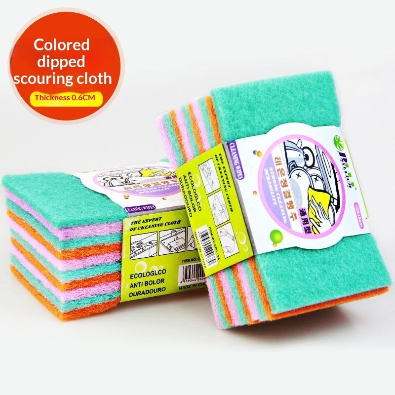 5Pcs Abrasive Hand Scouring Pad Abrasive Sponge Scourer Pads Polishing Cleaning Tools Square Nylon Scouring Pad