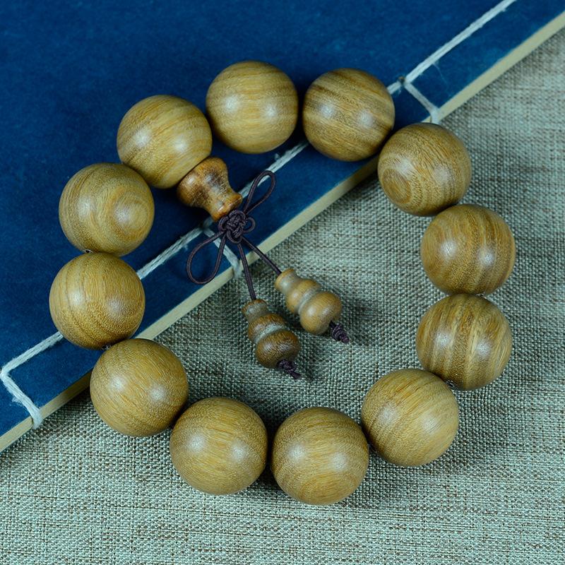 Argentina old material submerged green sandalwood bracelet sandalwood wooden cultural toy bracelet men's and women's jewelry buddhist beads