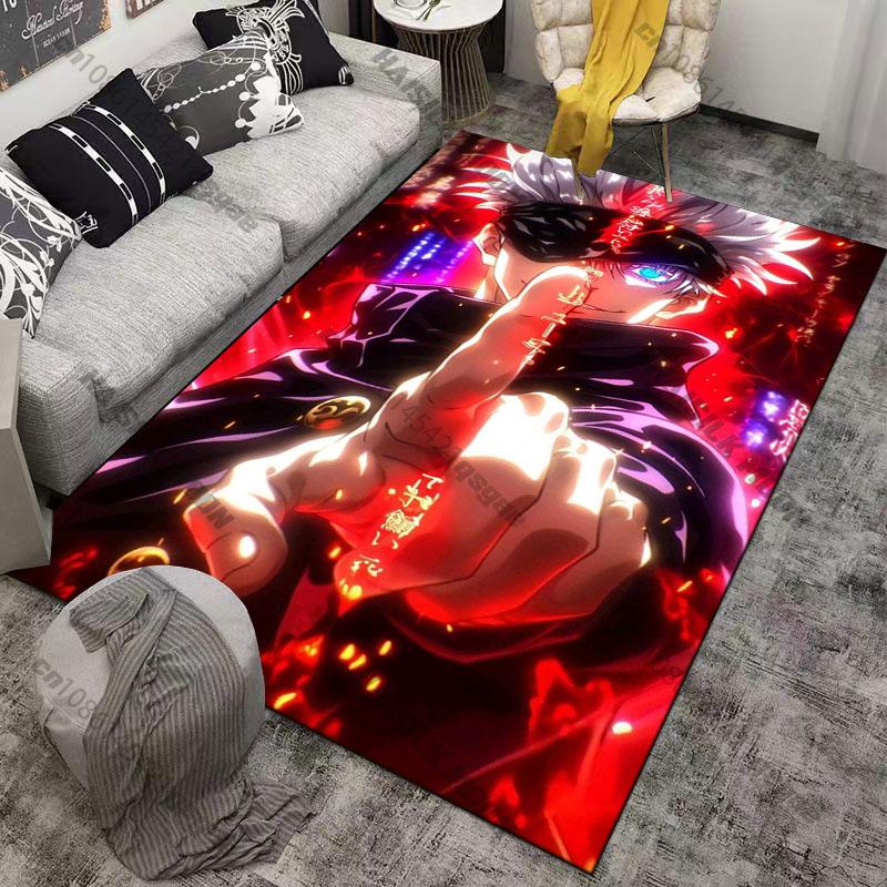 Bold Red Vibes and Striking Character Design Suitable for Use As an Anti-slip Game Mat for Living Room and Bedroom Sofas