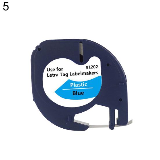 Plastic Label Tape 12mmx4m Compatible for DYMO Letra Tag 100H 100T 2000 Printer