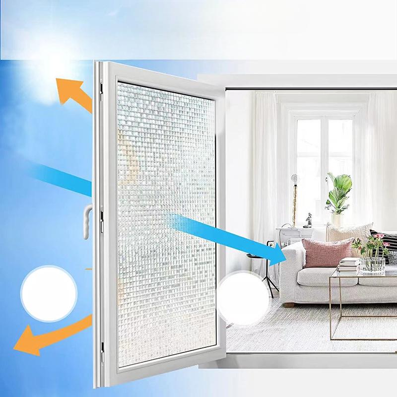 3D Small Mosaic Window Sticker Static Glue-free Glass Film Light Transmission Opaque Protection Privacy Anti-peeping Window Paper