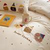 Pure Cotton Bedding Four-piece Set Cartoon Floral Bed Sheet Quilt Cover Pillowcase Set