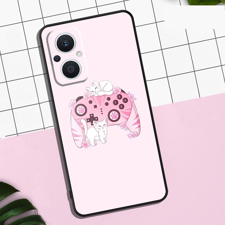 90s Sweet Kawaii Game Controller Case For OPPO Reno 13F 12F 11F 8T 7 8 10 11 12 13 Pro OPPO Find X8 X6 Pro X3 X5 Lite Cover