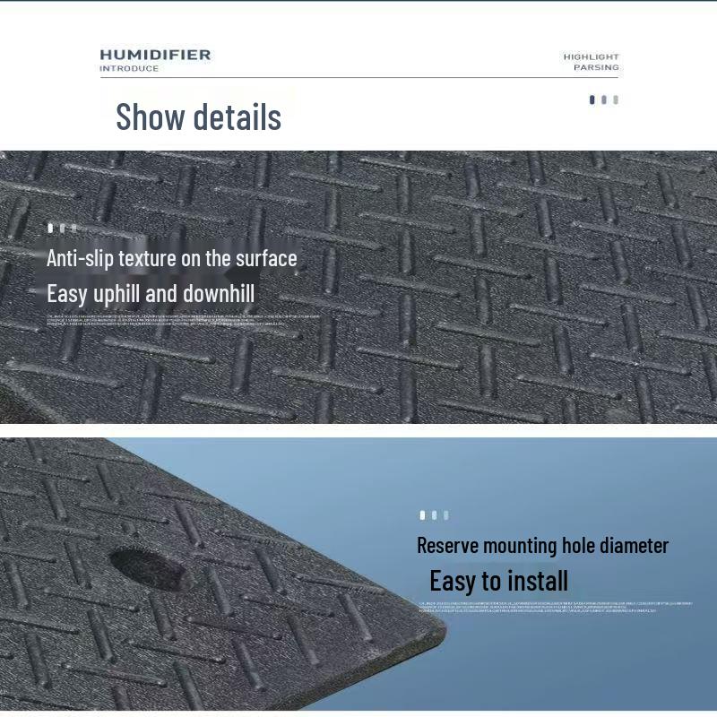Heavy-Duty Electric Vehicle Curb Ramp Mat
