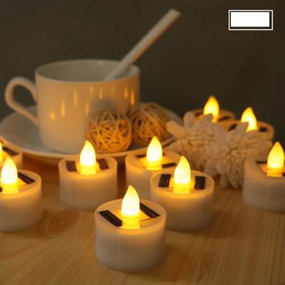 2/4/6 Stück Solar Flammenlose LED Kerzen Gefälschte Flackernde Teelichter Outdoor Garten Licht Romantische Hochzeit Party Dekoration