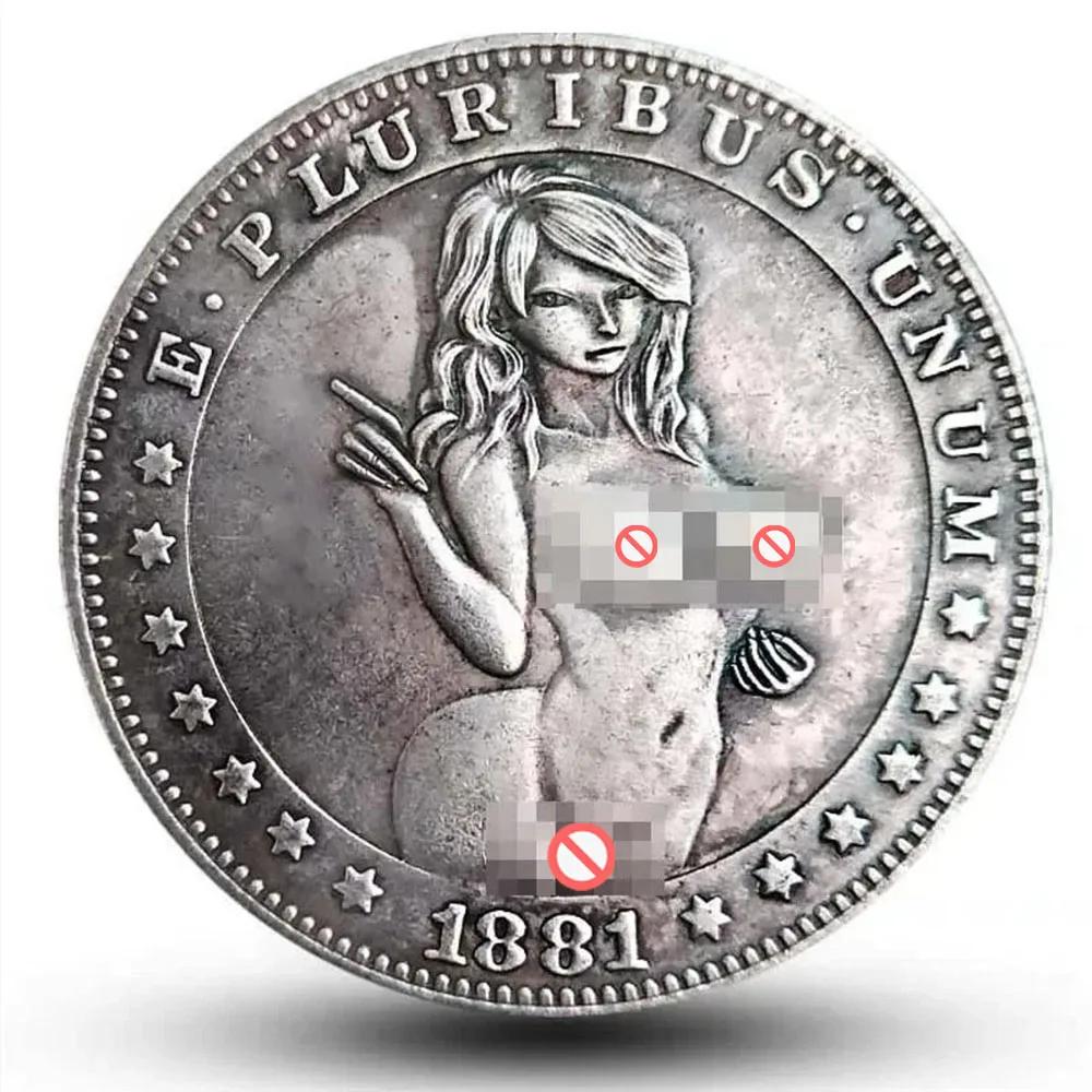 Amerikanische Morgan Wanderer Silberdollar Sexy Münze Gedenkmünze Sammlerstück Geschenk Glücksbringer Münze