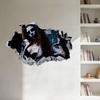 Self Adhesive Zombie Wall Sticker Realistic Ghost Witch Silhouette Sticker  Party