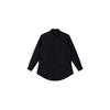 Y-3 Casual Solid Color Polo Collar Long Sleeve Shirt Unisex Shirts Black H63044