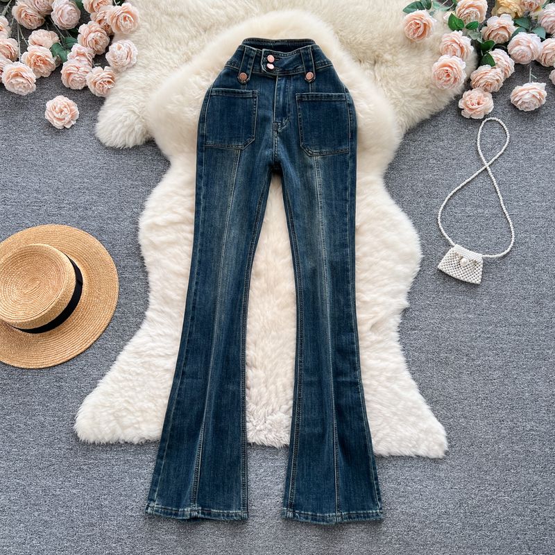 Retro Sexy Niche Style High Waist Slimming All-Matching Denim