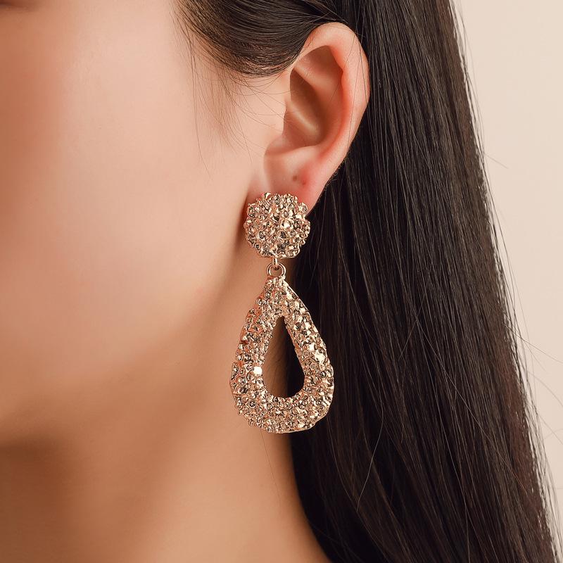 

Bohemian Water Drop Stud Earrings: European and American Ethnic Style