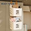 Hollow Vented Kitchen Storage Basket Wall Mounted Bedside Organizer New Hanging Basket  Bathroom
