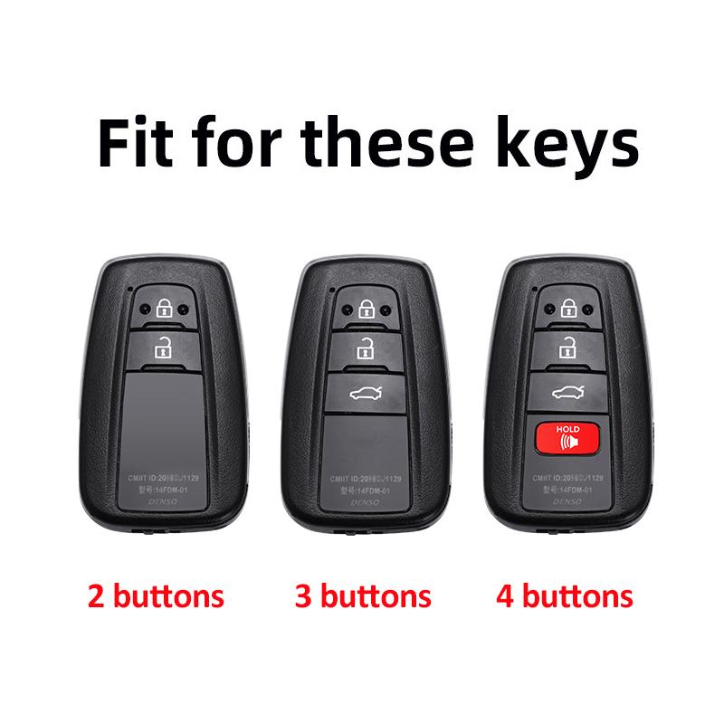 2/3/4 Button Fashion TPU Auto Accessories Shell Fob Holder For Toyota C-HR CHR RAV4 Prado Prius Camry Corolla Car Key Case Cover
