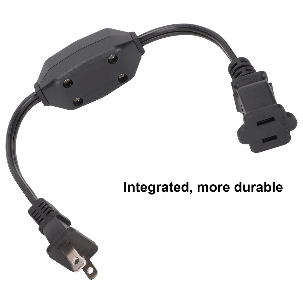 Power Extension Cord with On Off    AC 2 Prong Male Female Power Cable for 1‑15P Male to 1‑15R Female Plug
