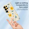 For Samsung Galaxy S25 Ultra Case Yellow Floral and Leaves Pattern Printing Straight Edge TPU Phone Back Cover