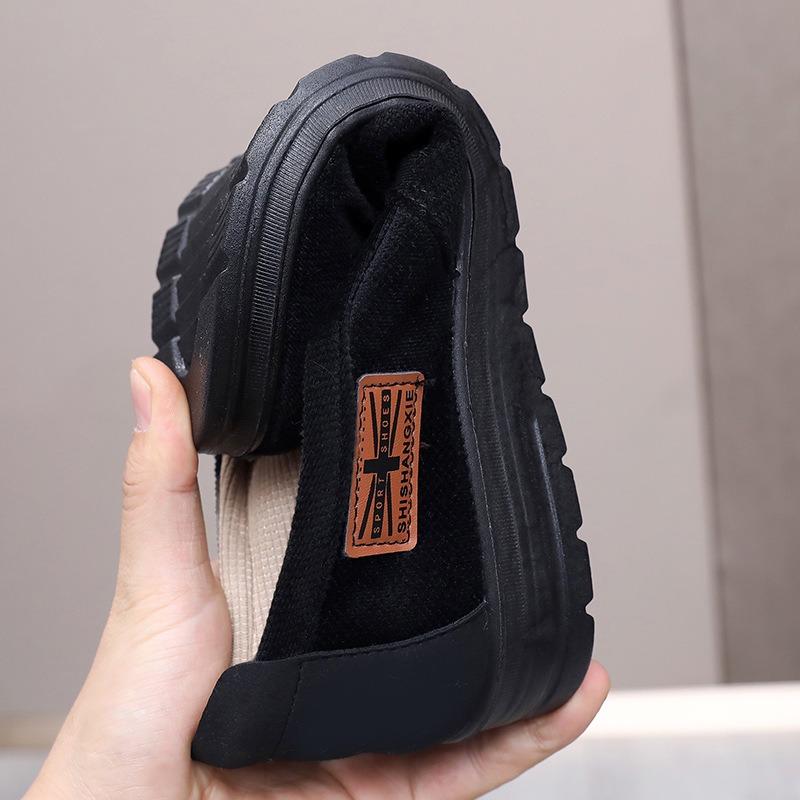 Spring and Autumn Old Beijing Cloth Shoes Middle-aged Men's Versatile Dad Non-slip, Breathable and Comfortable Polyurethane Casual Cloth Shoes