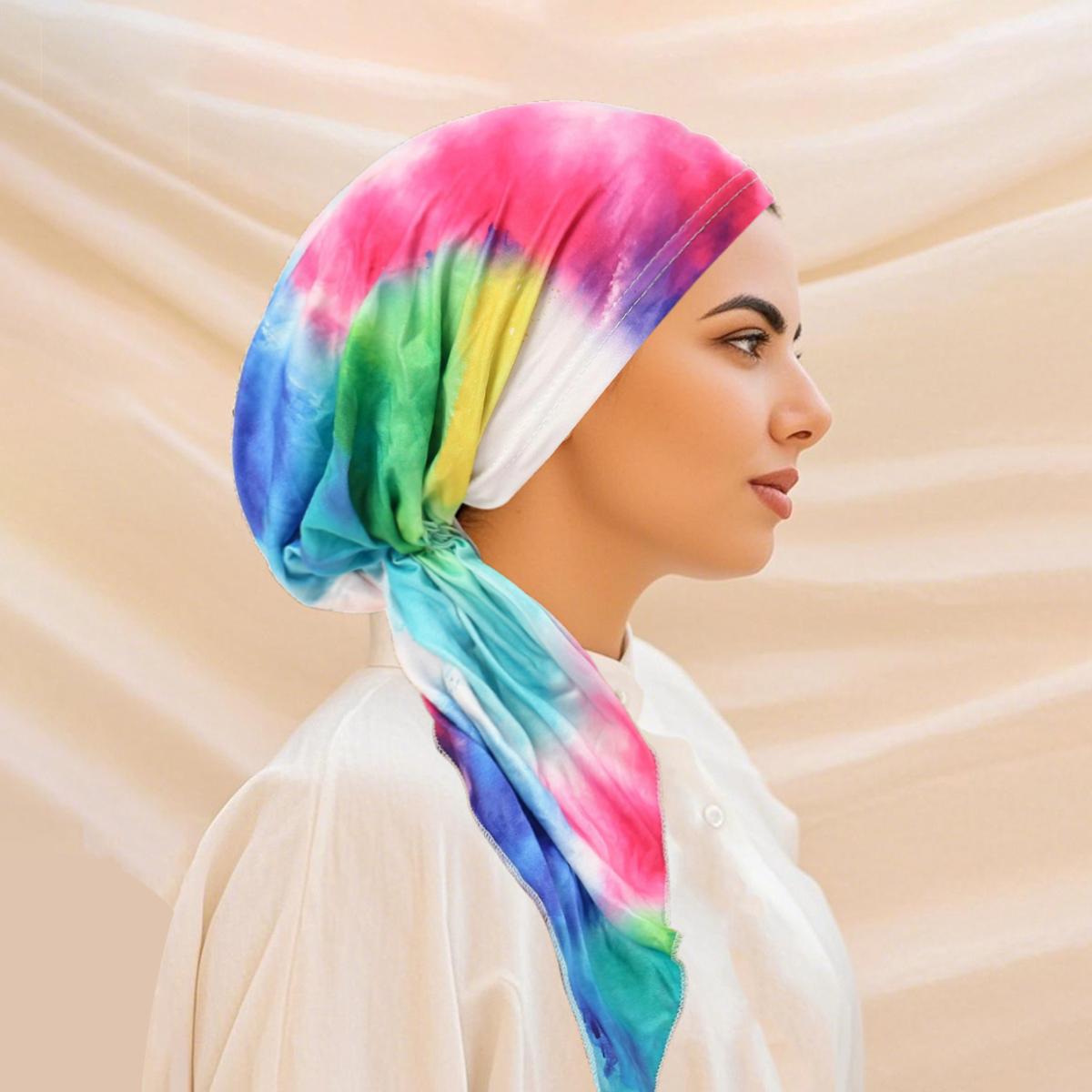 

Новый женский головной платок Хиджаб Шапочка для химиотерапии Тюрбан Предварительно завязанный головной убор Бандана Рак Выпадение волос Головной платок Головная повязка Эластичная шапка Хиджабы