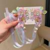 1 Pair Ancient Chinese Hanfu Girl'S Tassel Hair Clip Princess Style Flowing Silk Hairpin Adorable Headwear For Little Girls
