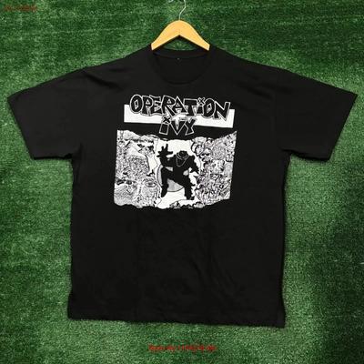 Operation Ivy Energy Punk Rock Band Koszulka Rozmiar Extra Duży vintage Wypłukana moda Nieco Uniwersalny Top Do Codziennego Noszenia