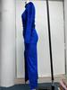 2023 European & American Style High Neck Velvet Long Dress with Slim Fit, Ruched Detailing & Slit - Autumn/Winter Women’s Fashion