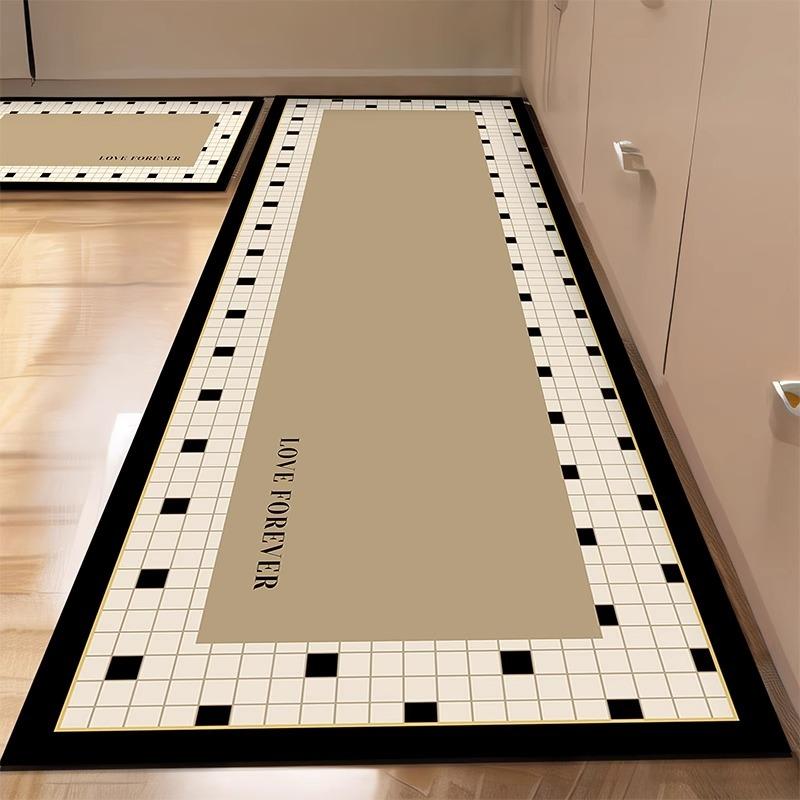 Kitchen Carpet Water-absorbing Quick-drying Non-slip Floor Mat Advanced Light Luxury Diatom Mud Rug Home Decoration Foot Mats