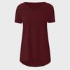 European and American Plus Size V-Neck Loose Casual Short Sleeve T-Shirt