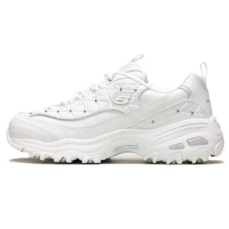 Skechers D'Lites Glamour Feels Low/Dad Shoes Gs Weiß Damen 13087-WSL