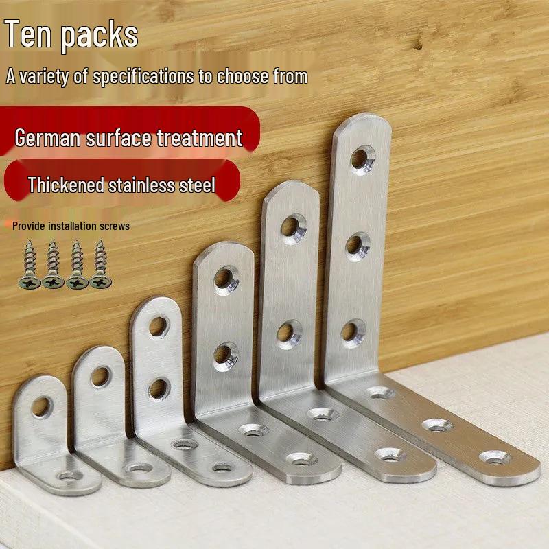 Stainless Steel 90° Corner Brackets for Kitchen Furniture