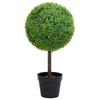 VidaXL Artificial Boxwood Plant with Pot Ball Shape Green 50 Cm